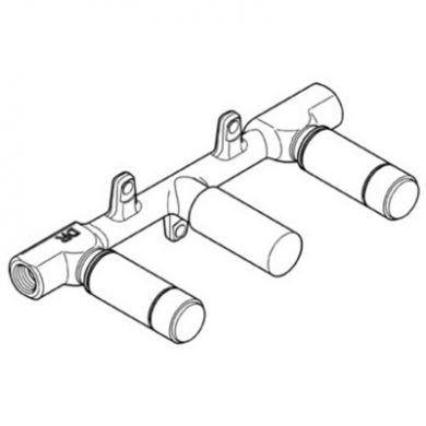 Base de Valvula para Llave de Pared con 3 Agujeros